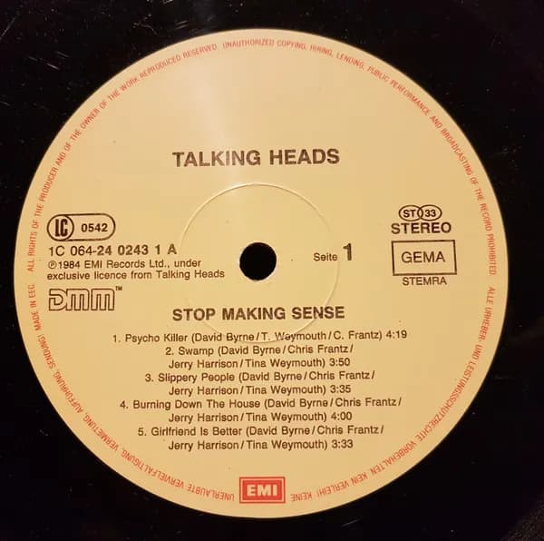 Talking Heads — Stop Making Sense