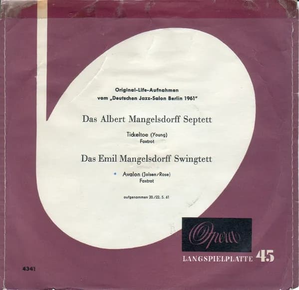 Original-Life-Aufnahmen Vom "Deutschen Jazz-Salon Berlin 1961"