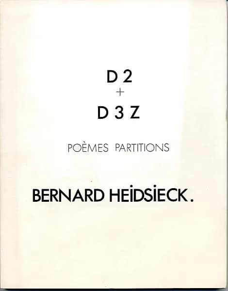 Poémes Partitions D 2 + D 3 Z