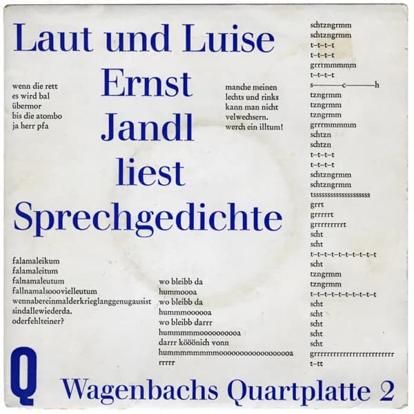 Laut Und Luise (Ernst Jandl Liest Sprechgedichte)