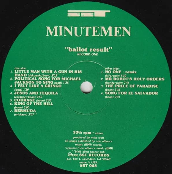 Minutemen — Ballot Result