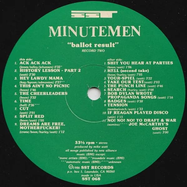 Minutemen — Ballot Result