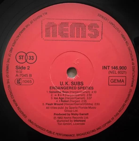 UK Subs — Endangered Species