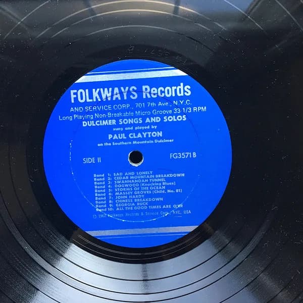 Paul Clayton (2) — Dulcimer Songs And Solos