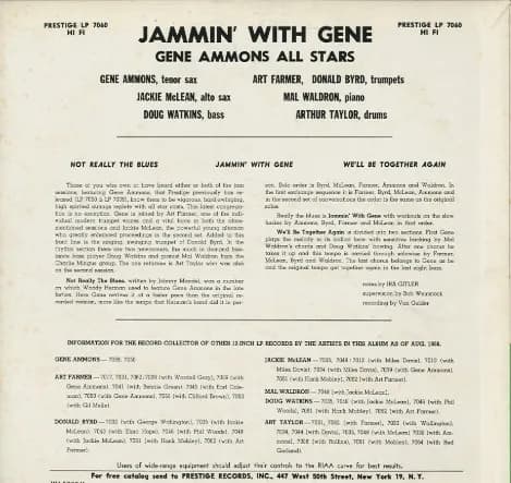 Gene Ammons' All Stars — Jammin' With Gene