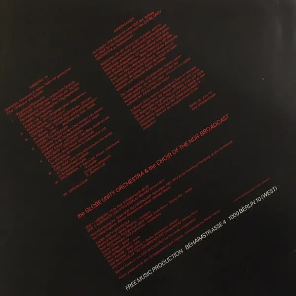 Globe Unity Orchestra & NDR Chor — Hamburg '74