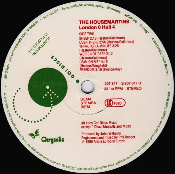 The Housemartins — London 0 Hull 4