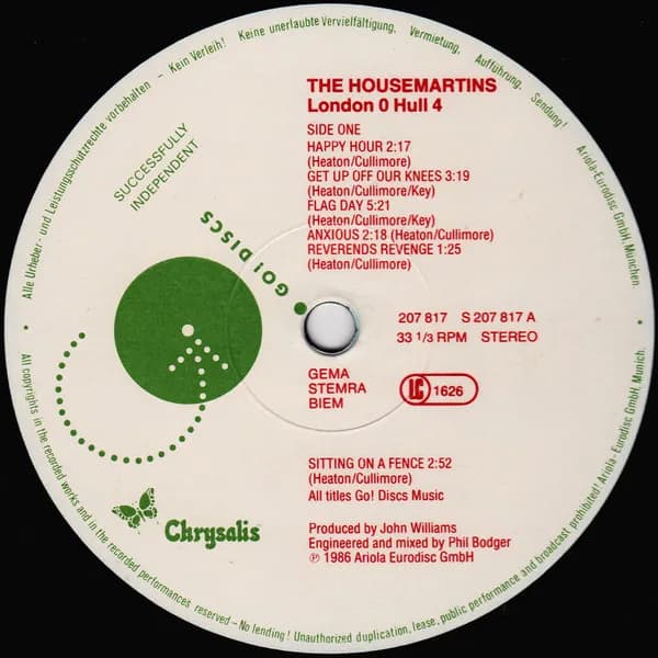 The Housemartins — London 0 Hull 4