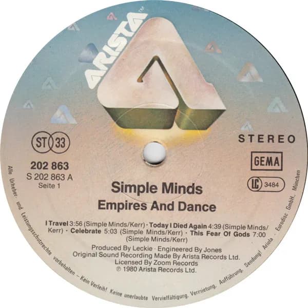 Simple Minds — Empires And Dance