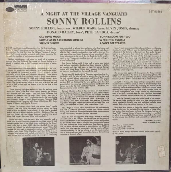 Sonny Rollins — A Night At The "Village Vanguard"