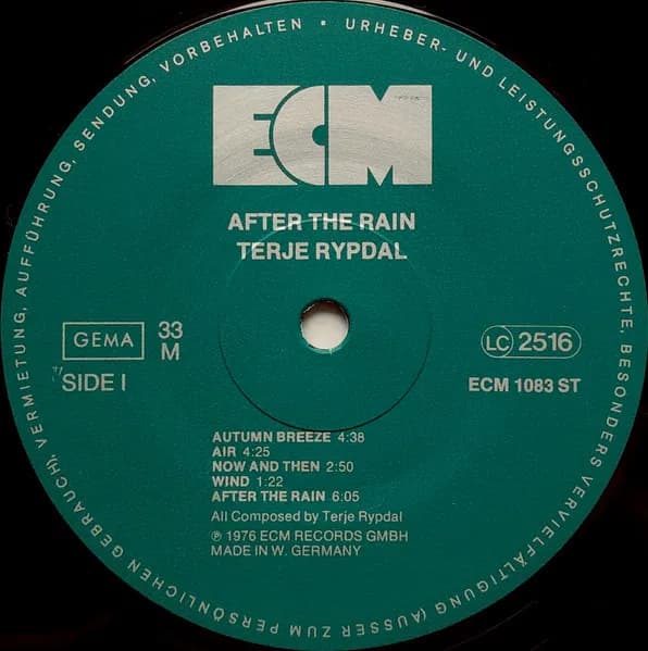 Terje Rypdal — After The Rain
