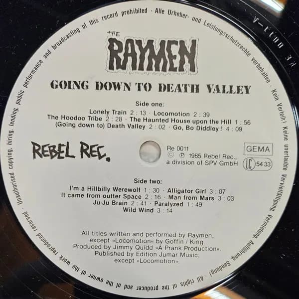 The Raymen — Going Down To Death Valley