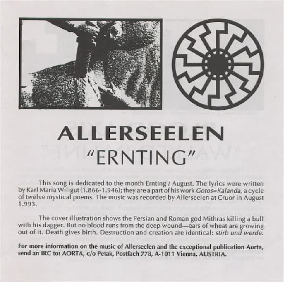 Blood Axis / Allerseelen — Walked In Line / Ernting