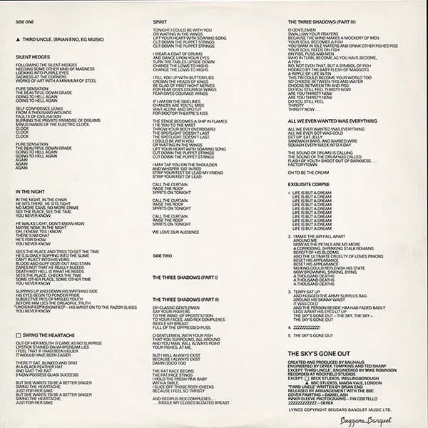 Bauhaus — The Sky's Gone Out