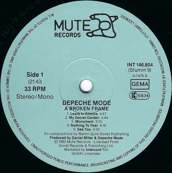 Depeche Mode — A Broken Frame
