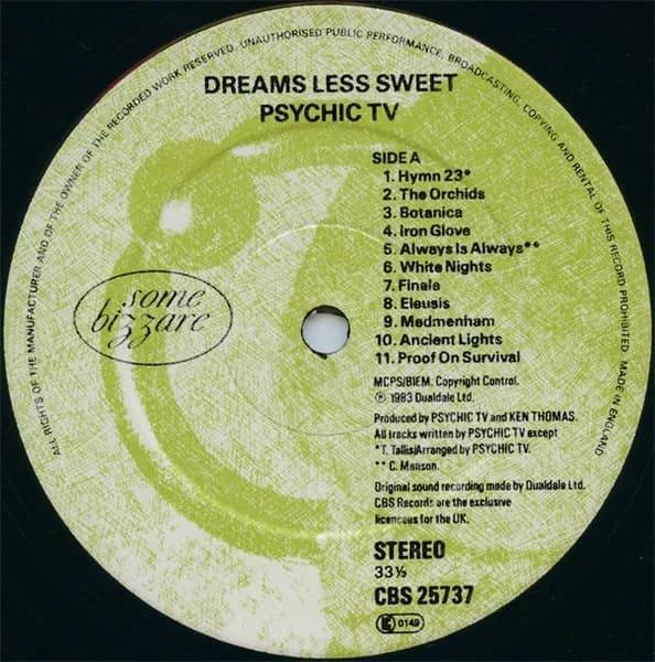 Psychic TV — Dreams Less Sweet