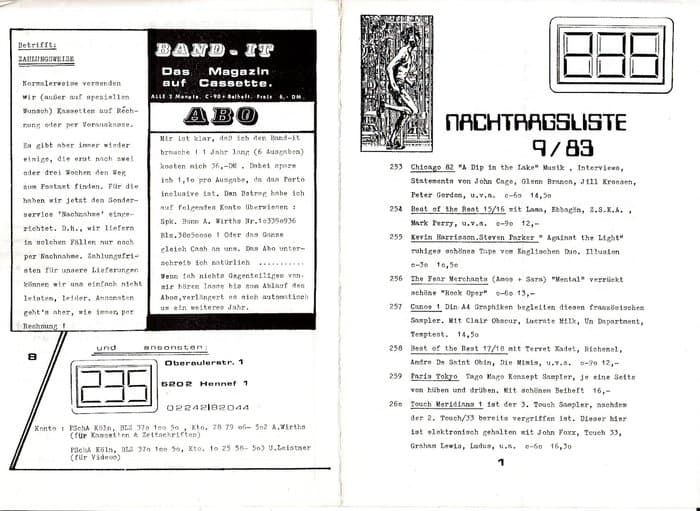 235 Nachtragsliste