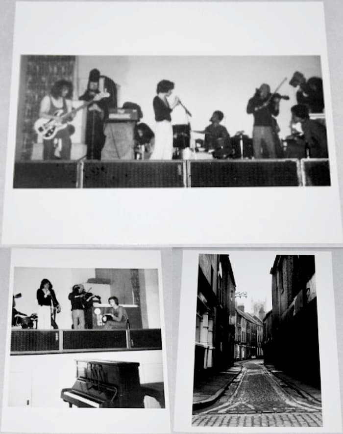 3 x early COUM photos, 1970, 2 of group, one of Dagger Lane (annotated ‘Alien Brain Hull’), Hull (copies made ca. 1995 by GP-O) 10 x 8 inches. [Wreckers 1.21]