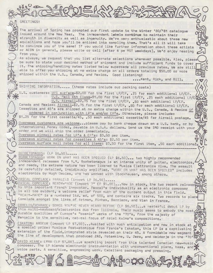 AEON Spring 1981