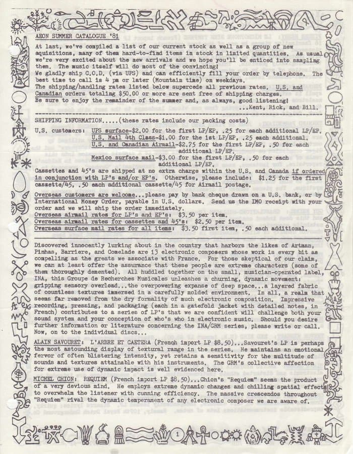 AEON Summer 1981