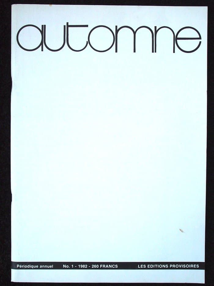 AUtomne No.1