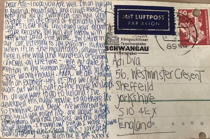 postcard by Geoff Rushton of Coil