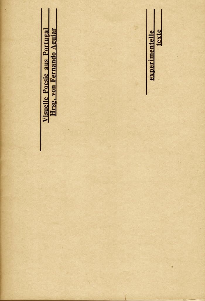 Visuelle Poesie aus Portugal (Experimentelle Texte Nr.22)