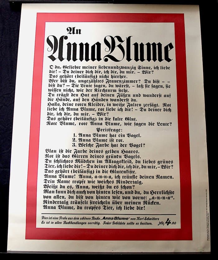 An Anna Blume Poster