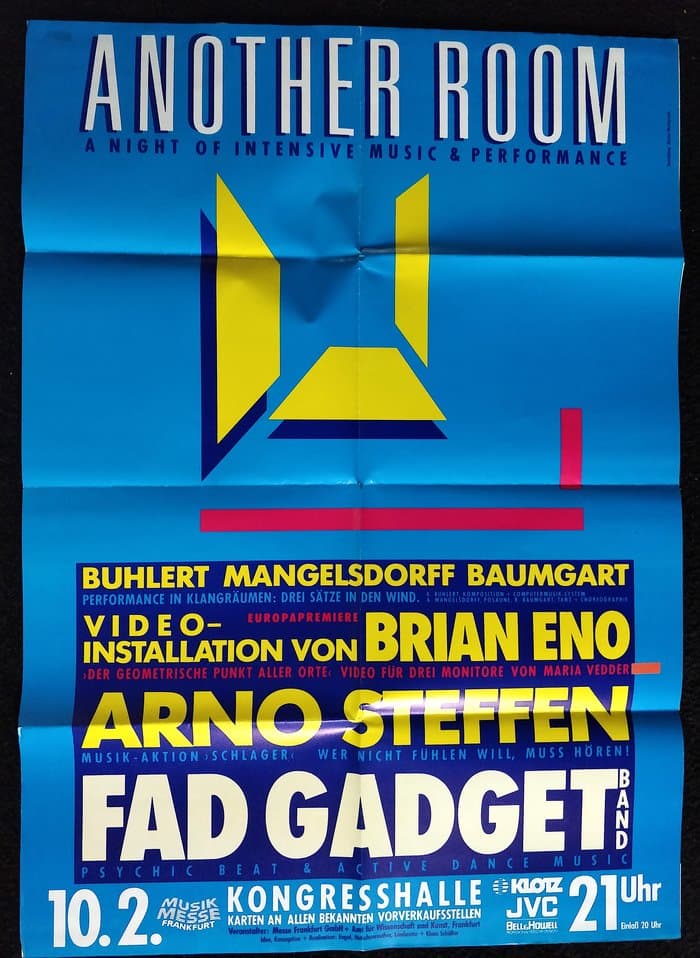Another Room Festival with Fad Gadget, Brian Eno, Arno Steffen...