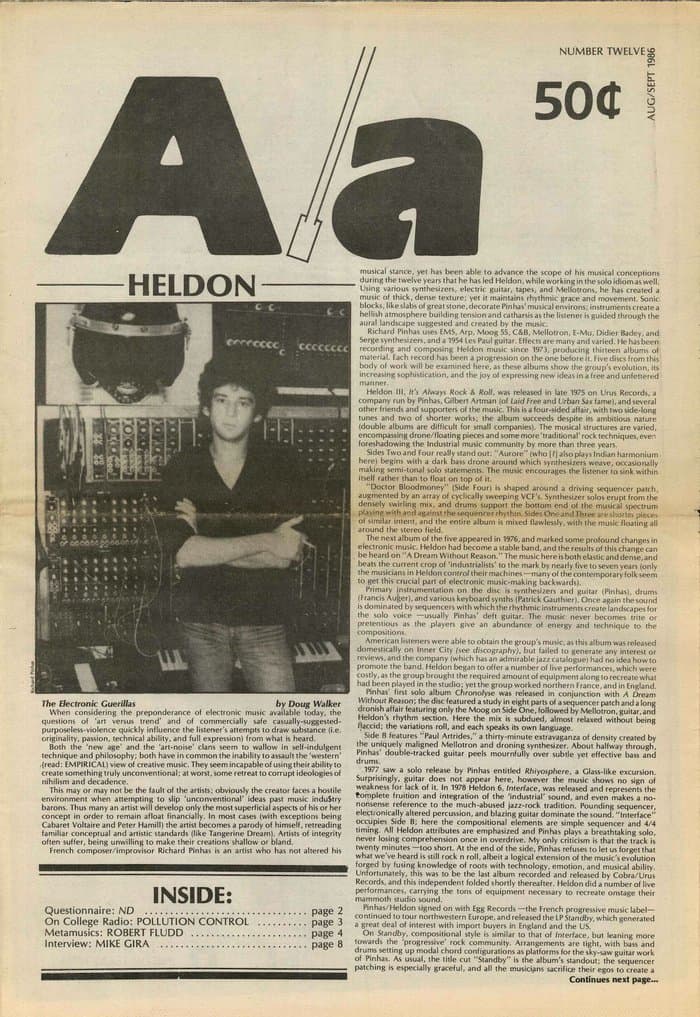 Artitude Volume 12 August 86