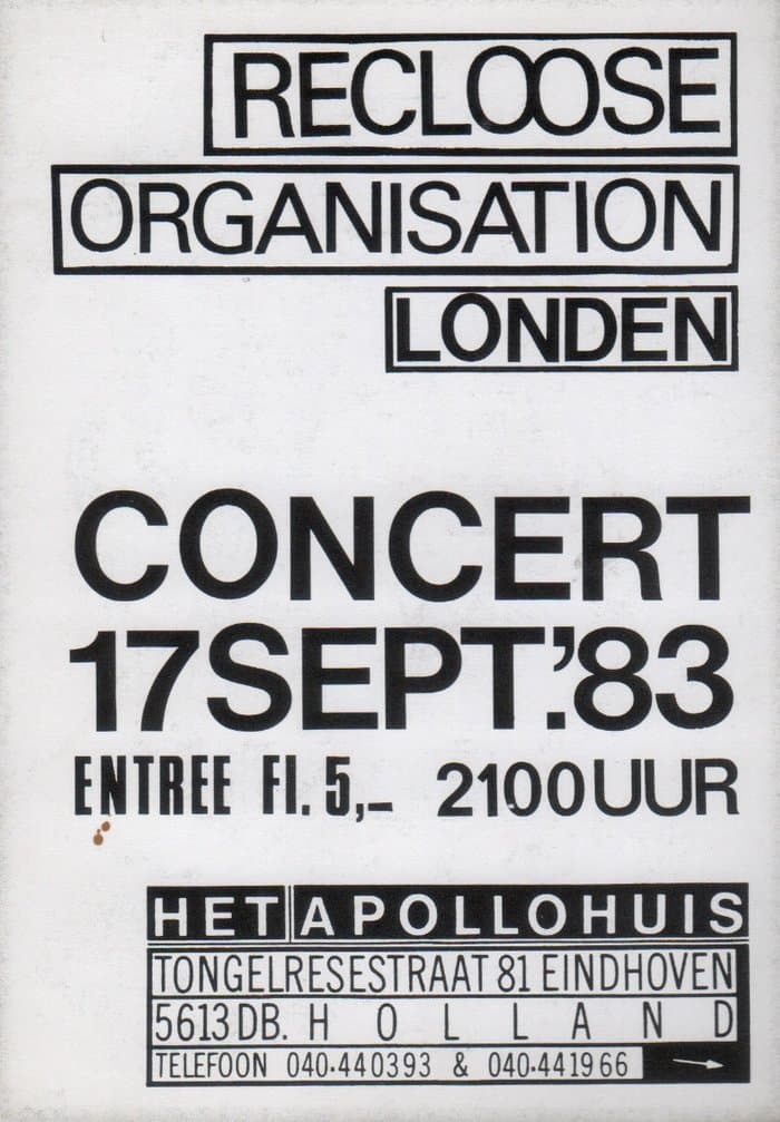 Bourbonese Qualk - Postcard for Concert 1983
