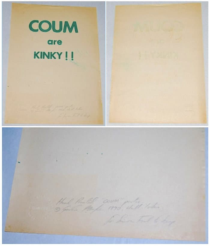 ‘COUM are KINKY!!’ Poster