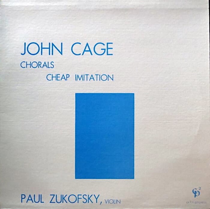 Chorals / Cheap Imitation (with Paul Zukofsky)