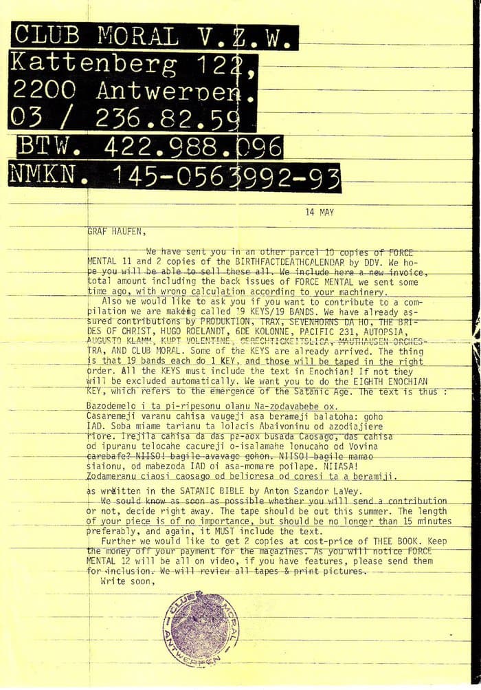 Letter to Haufen