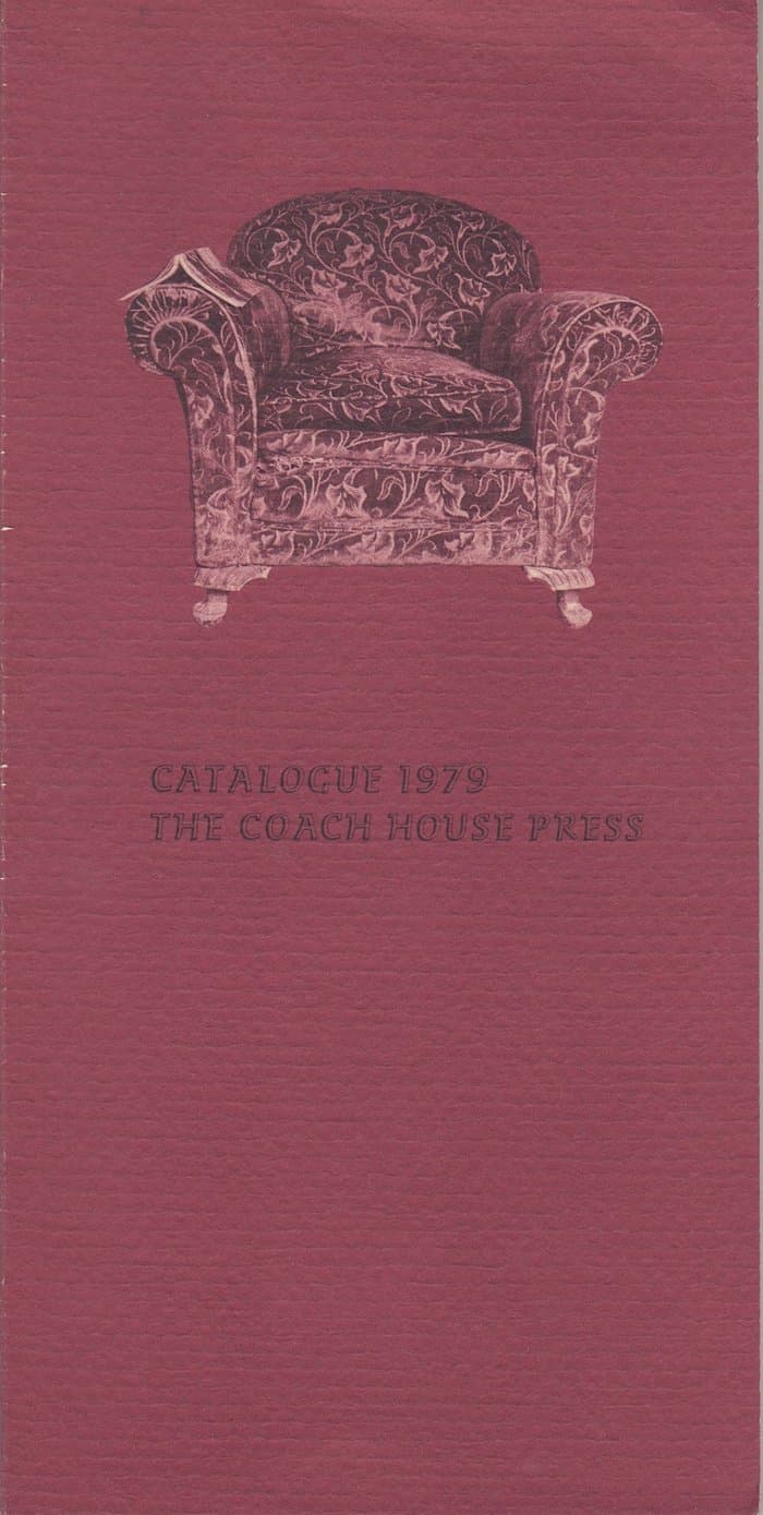 The Coach House Press - Catalogue 1979