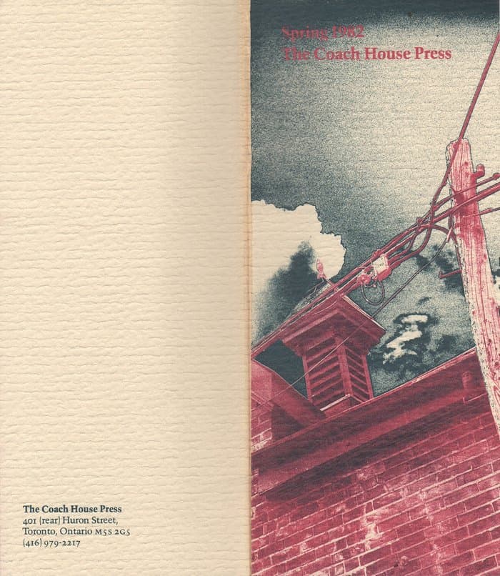 The Coach House Press - Catalogue 1982