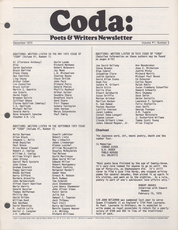 Coda Vol 1 Nr 3 (December 1973)