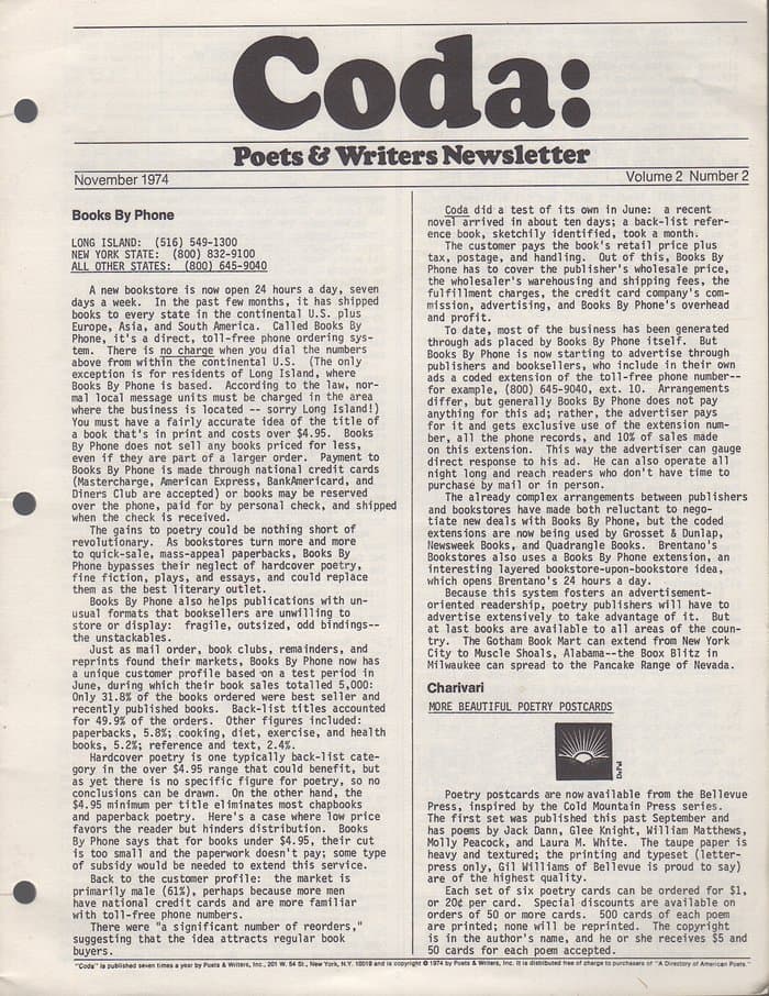 Coda Vol 2 Nr 2 (November 1974)
