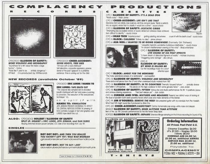 Complacency Productions Records/Cassettes Overview
