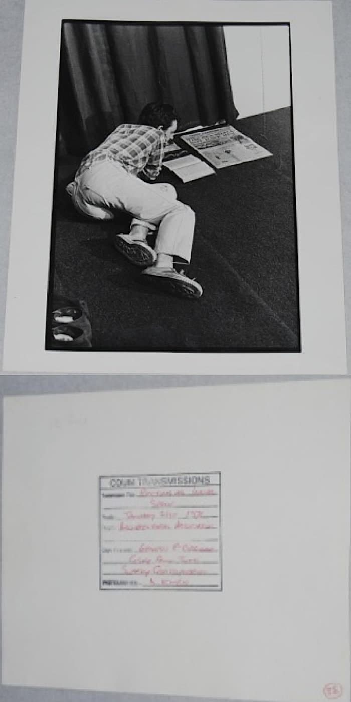 Black and white photograph of Peter Christopherson