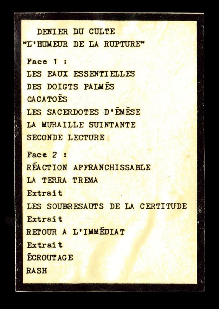 L'Humeur De La Rupture