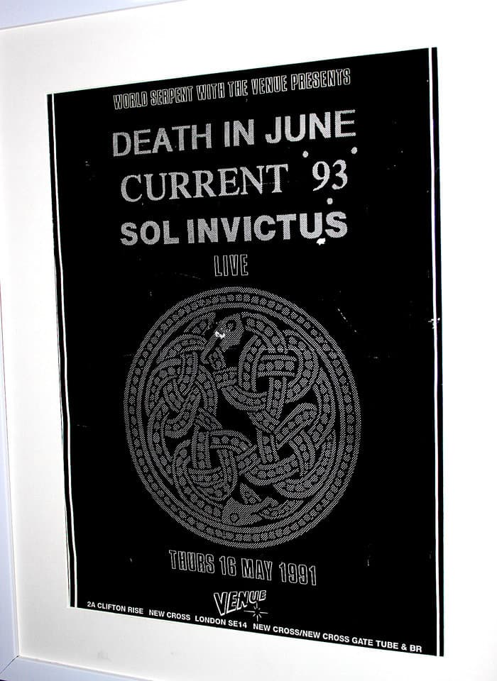 World Serpent Tourposter 1991 with Death in June and Sol Invictus