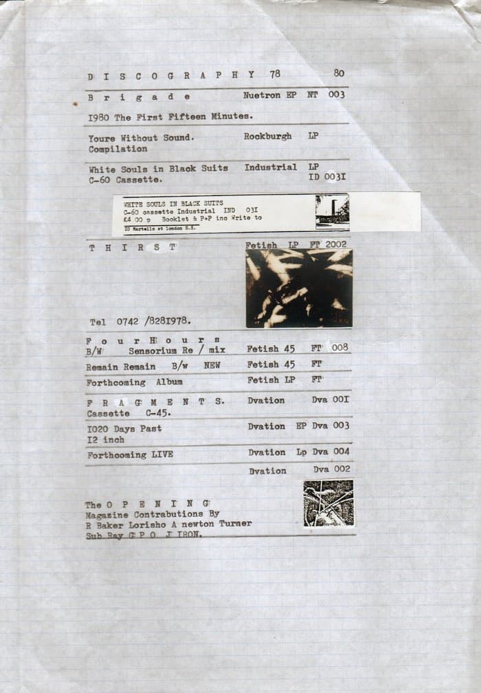 Discography 78-80