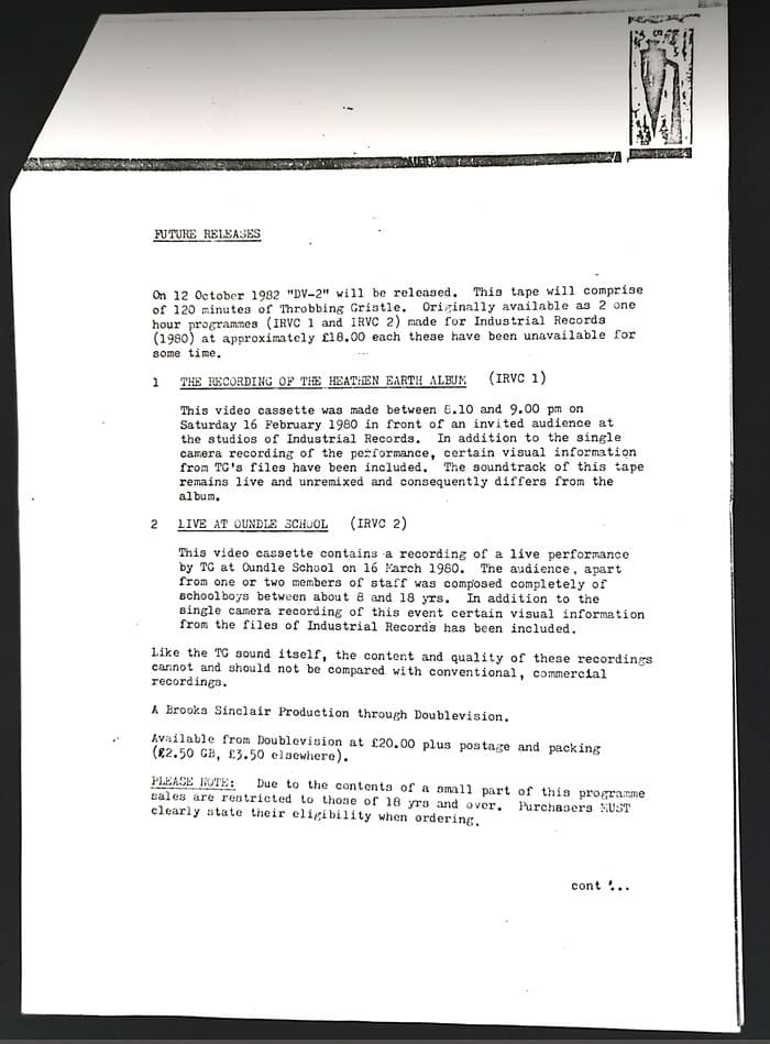 Overview / Catalogue 1985