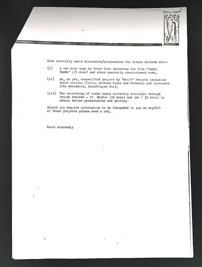 Overview / Catalogue 1985