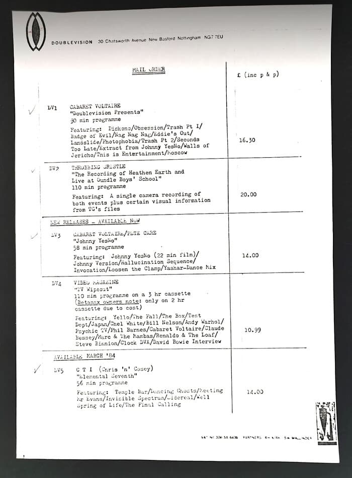 Overview / Catalogue 1985