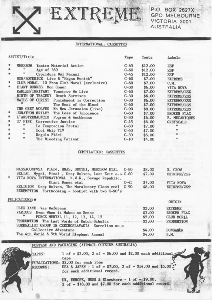 Extreme Early Catalogue