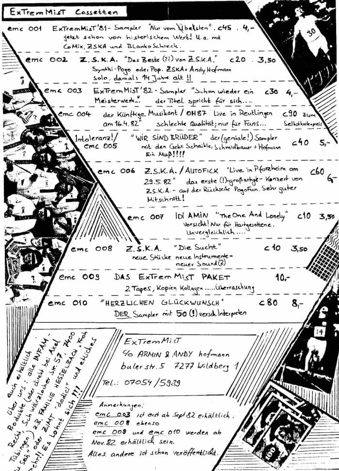 EXTREMIST PROMOSHEET