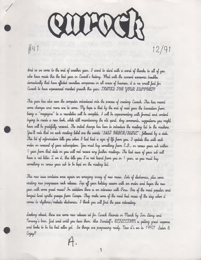 Eurock #41 (12/1991)