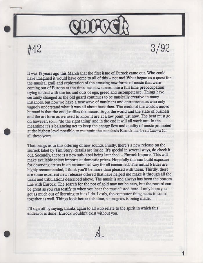Eurock #42 (03/1992)